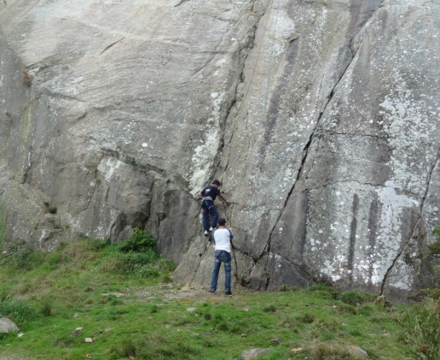 Escalada en roca natural